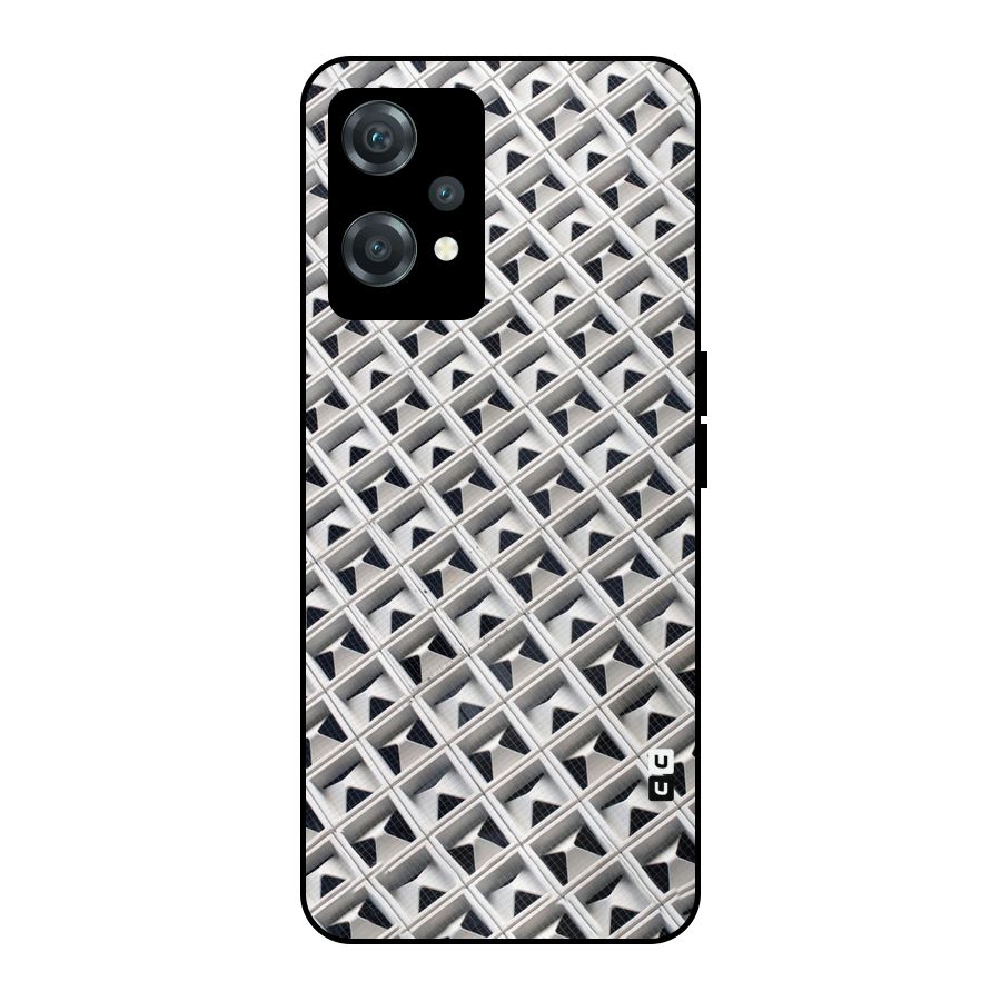 Check White Design Metal Back Case for OnePlus Nord CE 2 Lite 5G