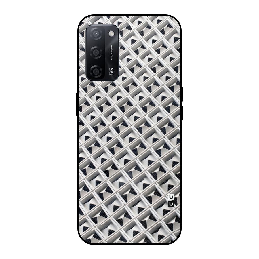 Check White Design Metal Back Case for Oppo A53s 5G
