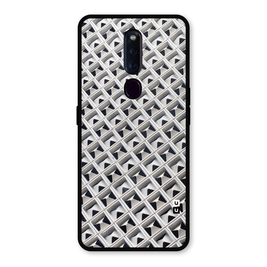 Check White Design Metal Back Case for Oppo F11 Pro