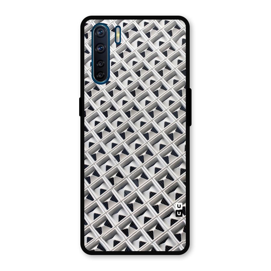 Check White Design Metal Back Case for Oppo F15