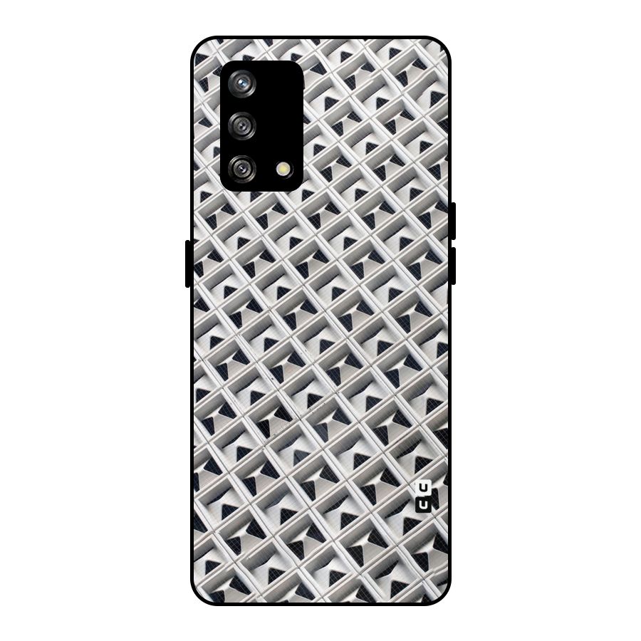 Check White Design Metal Back Case for Oppo F19