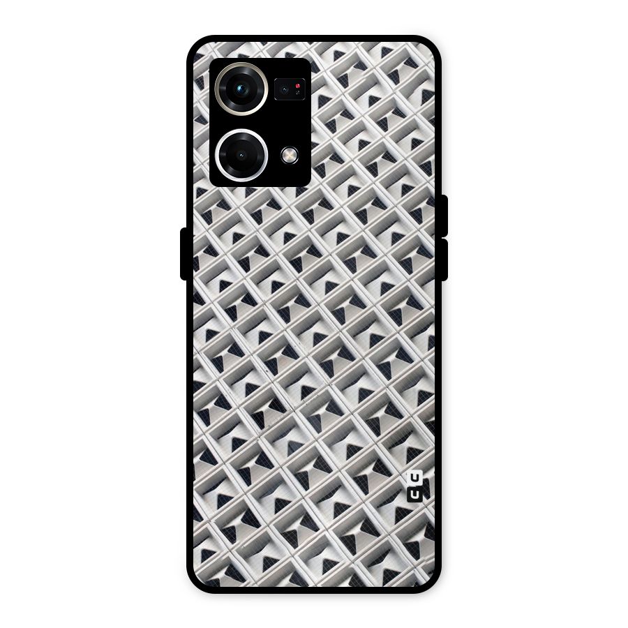 Check White Design Metal Back Case for Oppo F21 Pro 4G