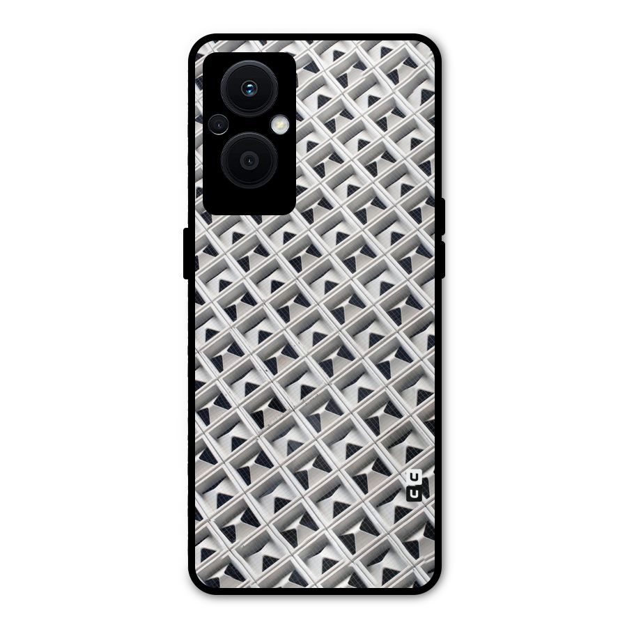 Check White Design Metal Back Case for Oppo F21s Pro 5G