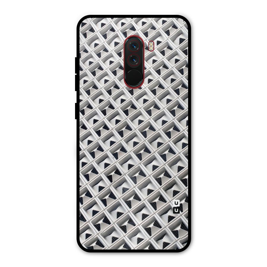 Check White Design Metal Back Case for Poco F1