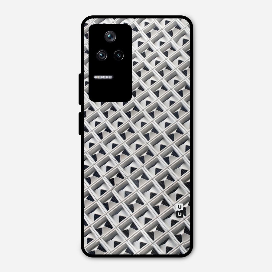 Check White Design Metal Back Case for Poco F4 5G