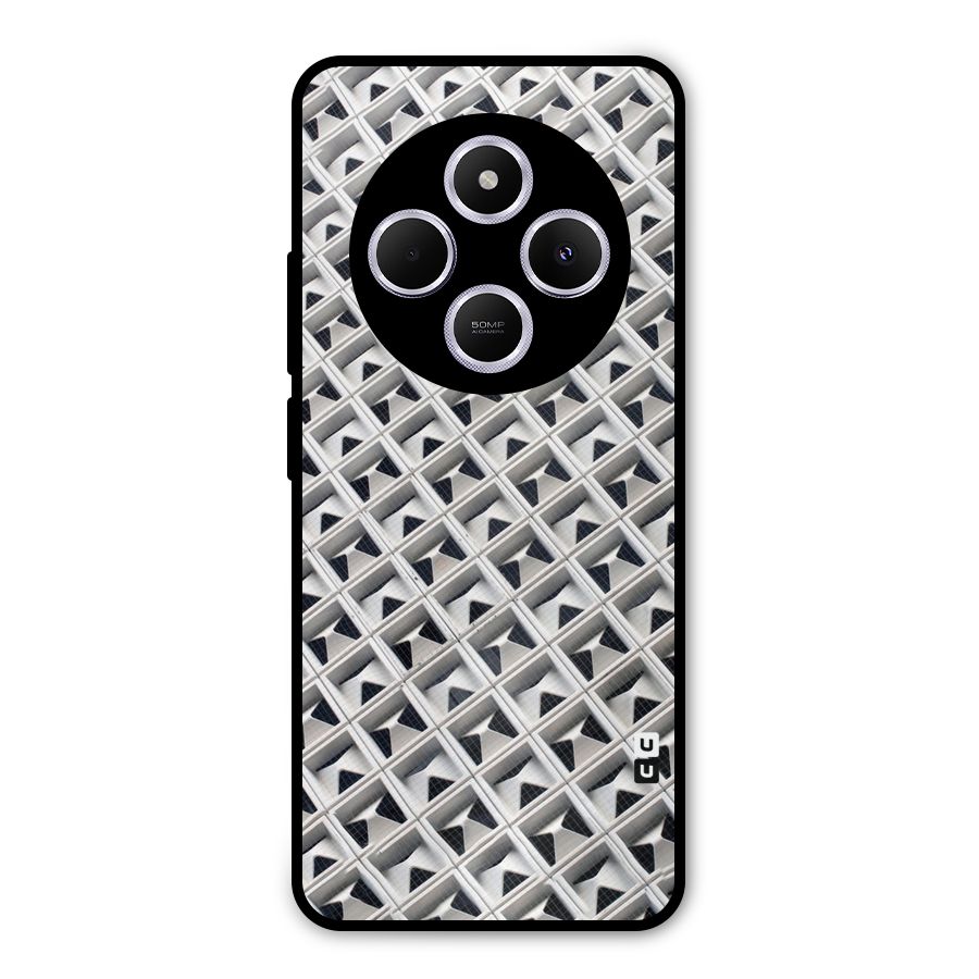 Check White Design Metal Back Case for Poco M7