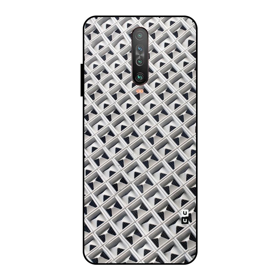 Check White Design Metal Back Case for Poco X2