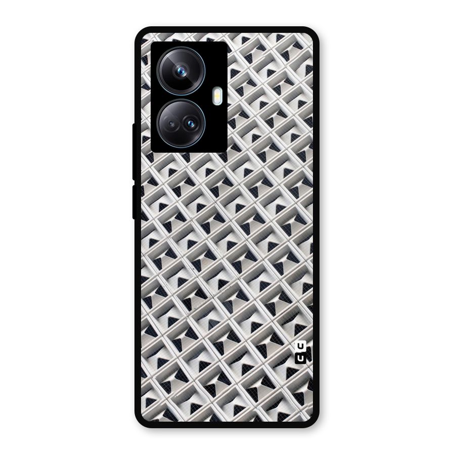 Check White Design Metal Back Case for Realme 10 Pro Plus