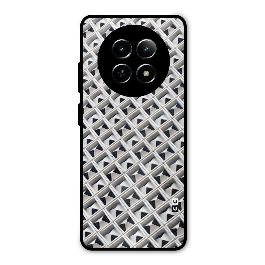 Check White Design Metal Back Case for Realme 13