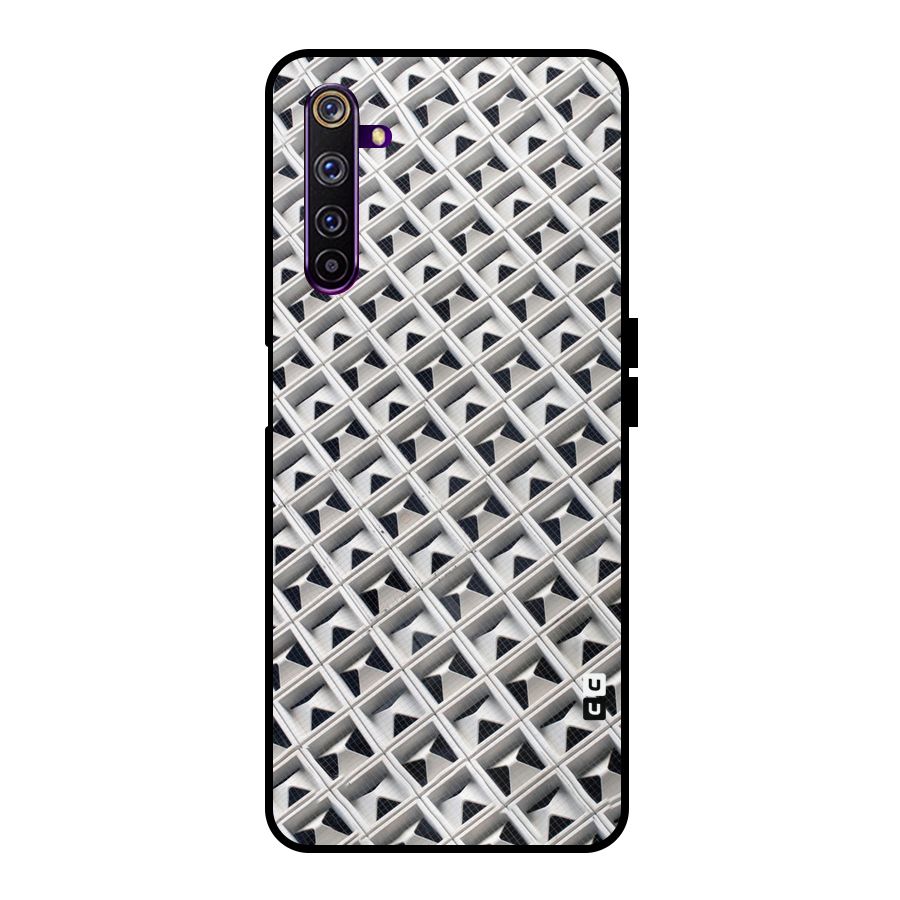 Check White Design Metal Back Case for Realme 6 Pro