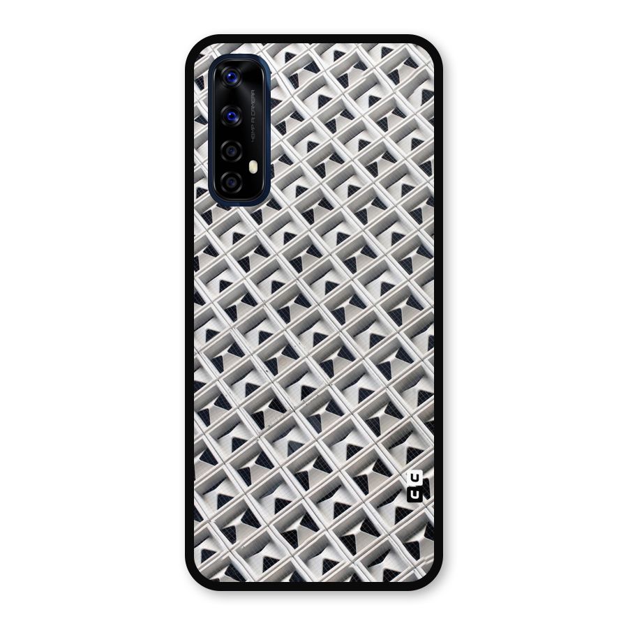 Check White Design Metal Back Case for Realme 7