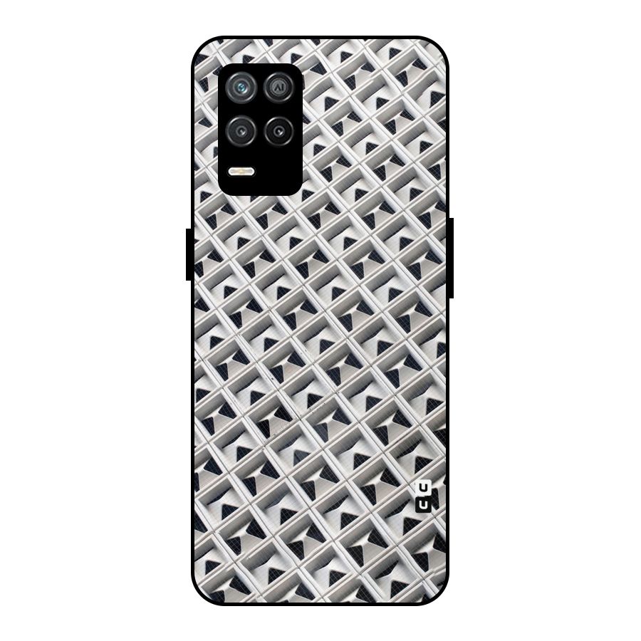 Check White Design Metal Back Case for Realme 9 5G