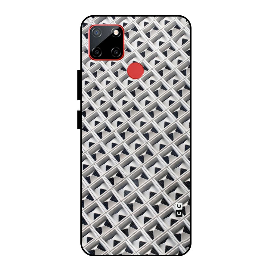 Check White Design Metal Back Case for Realme C12