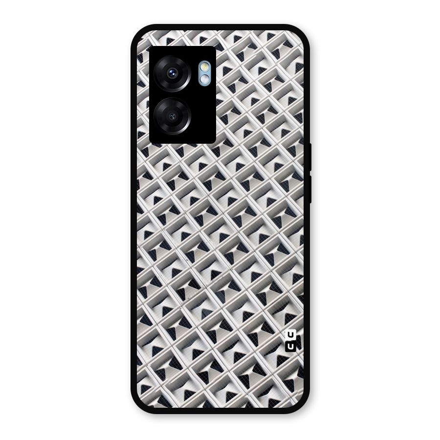 Check White Design Metal Back Case for Realme Narzo 50 5G