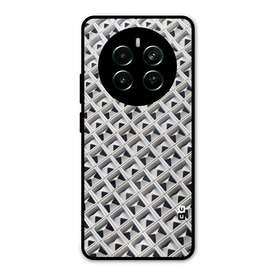 Check White Design Metal Back Case for Realme Narzo 70 Pro