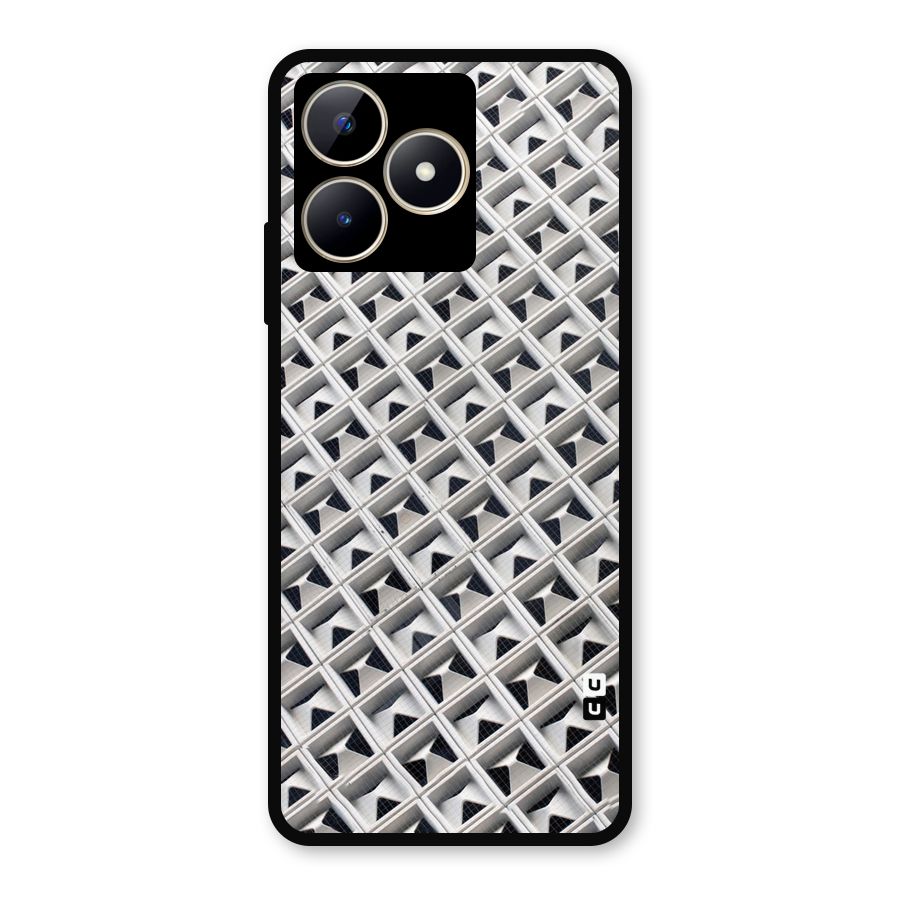 Check White Design Metal Back Case for Realme Narzo N53