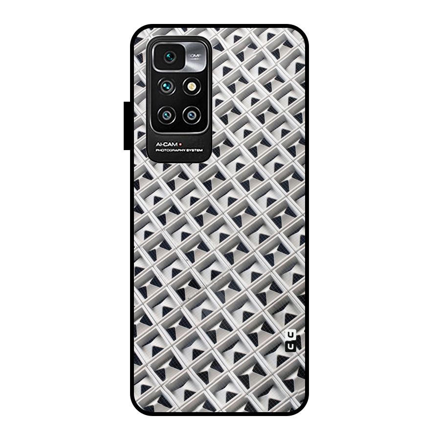 Check White Design Metal Back Case for Redmi 10 Prime