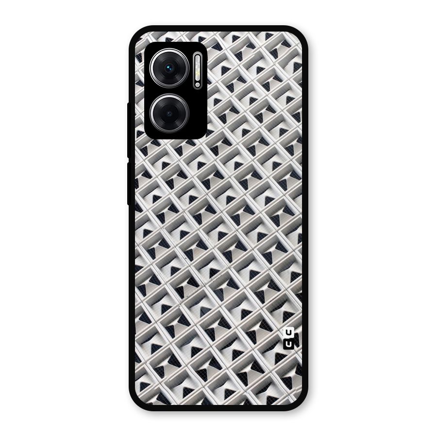 Check White Design Metal Back Case for Redmi 11 Prime 5G