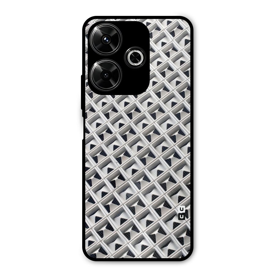 Check White Design Metal Back Case for Redmi 13 5G