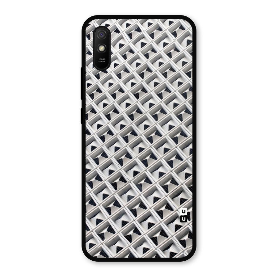 Check White Design Metal Back Case for Redmi 9a