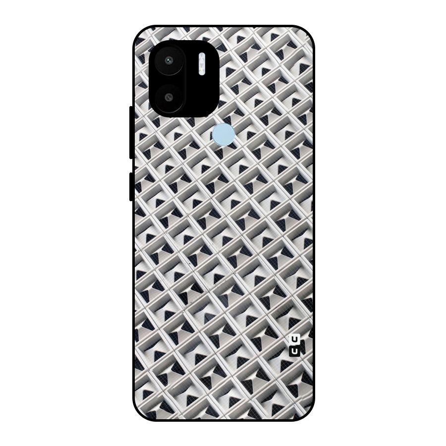 Check White Design Metal Back Case for Redmi A2+
