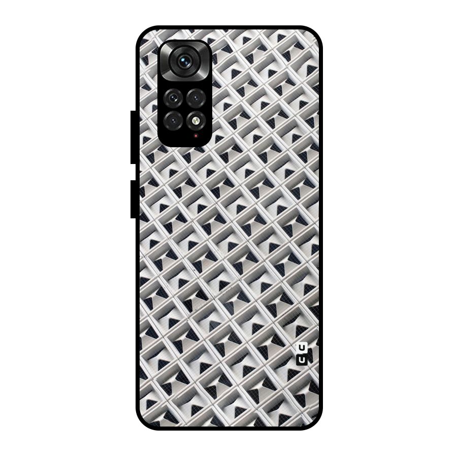 Check White Design Metal Back Case for Redmi Note 11 Pro