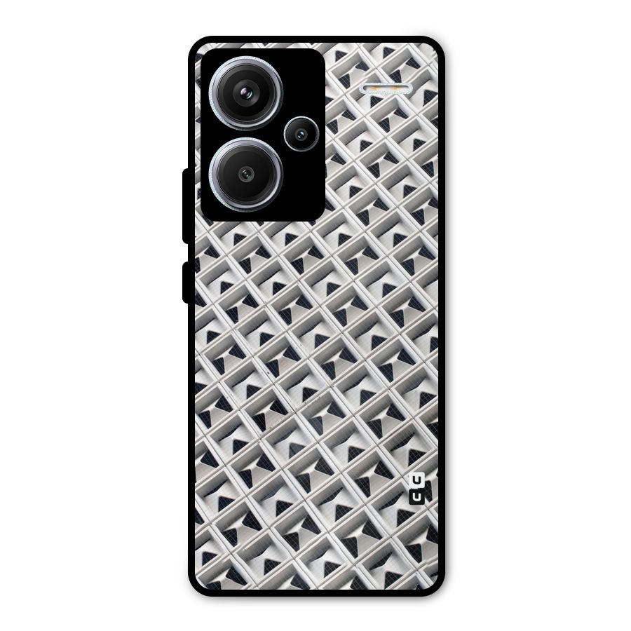 Check White Design Metal Back Case for Redmi Note 13 Pro Plus