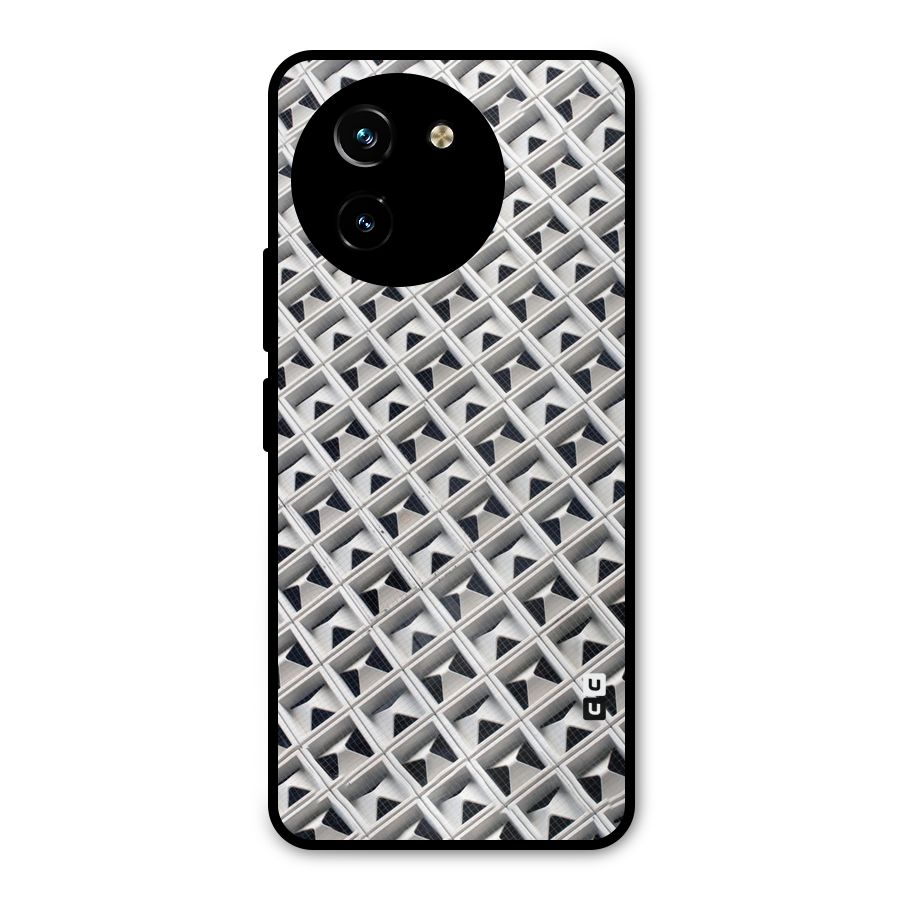 Check White Design Metal Back Case for Vivo T3x
