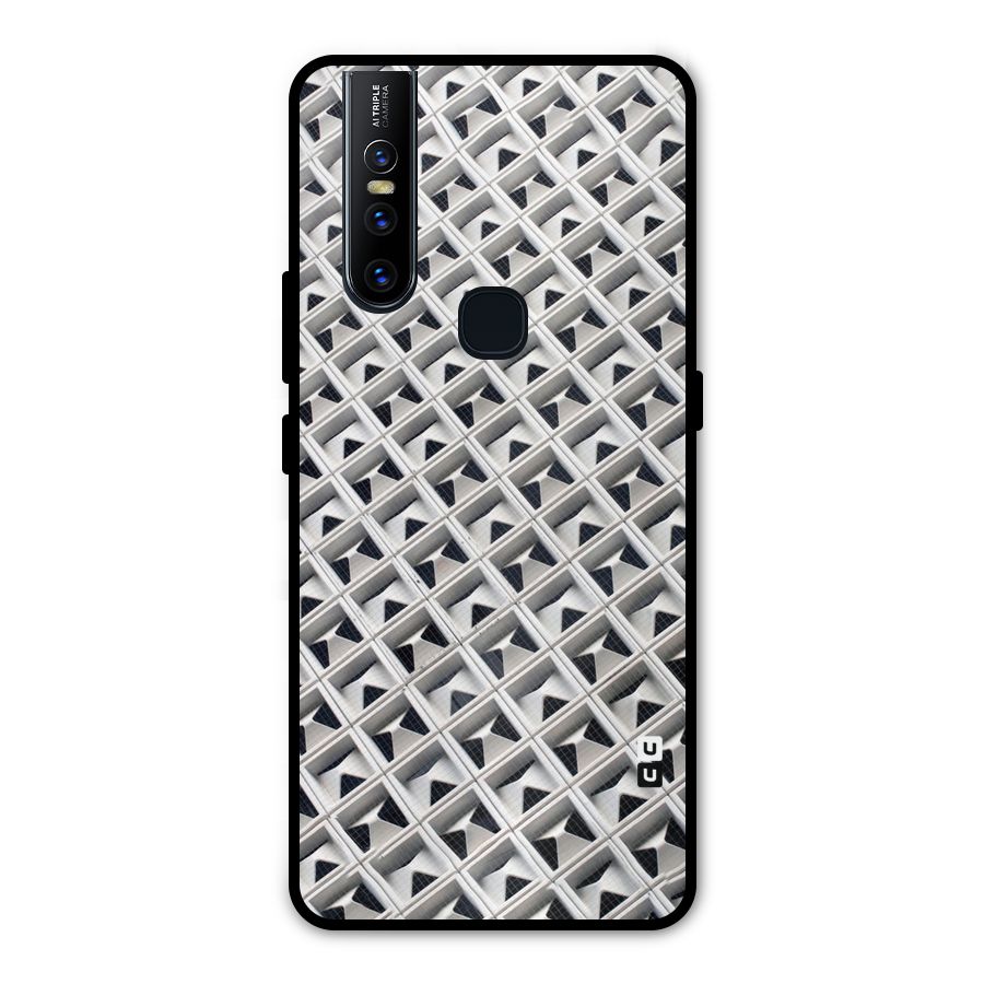 Check White Design Metal Back Case for Vivo V15