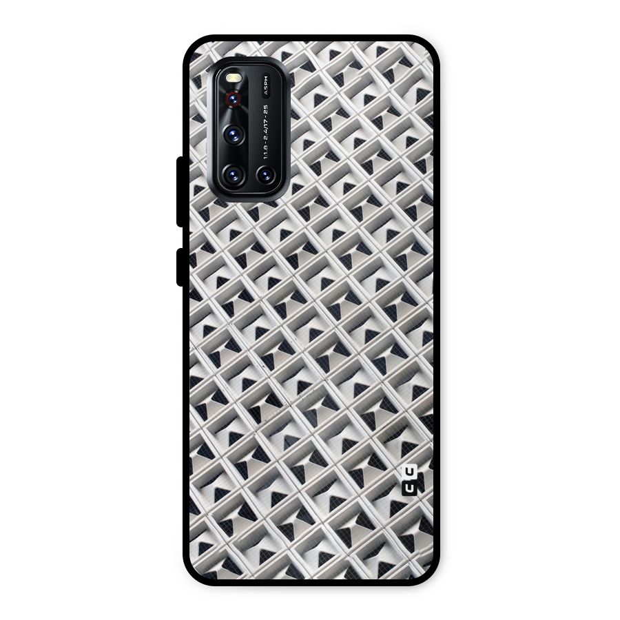 Check White Design Metal Back Case for Vivo V19