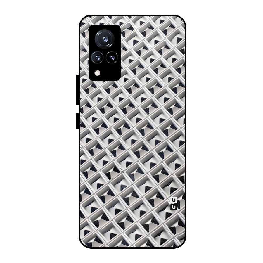 Check White Design Metal Back Case for Vivo V21 5G