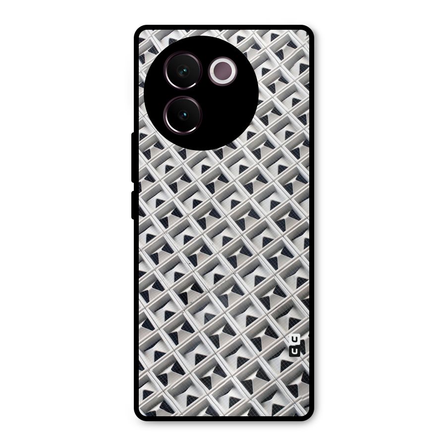 Check White Design Metal Back Case for Vivo V30e