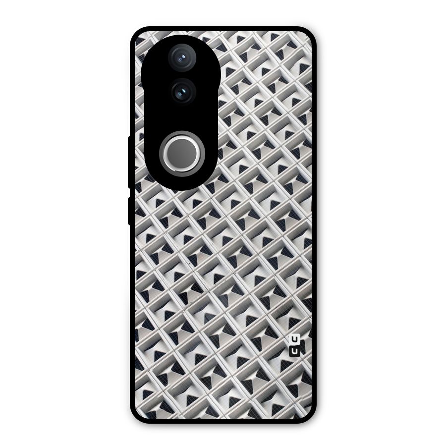Check White Design Metal Back Case for Vivo V50e