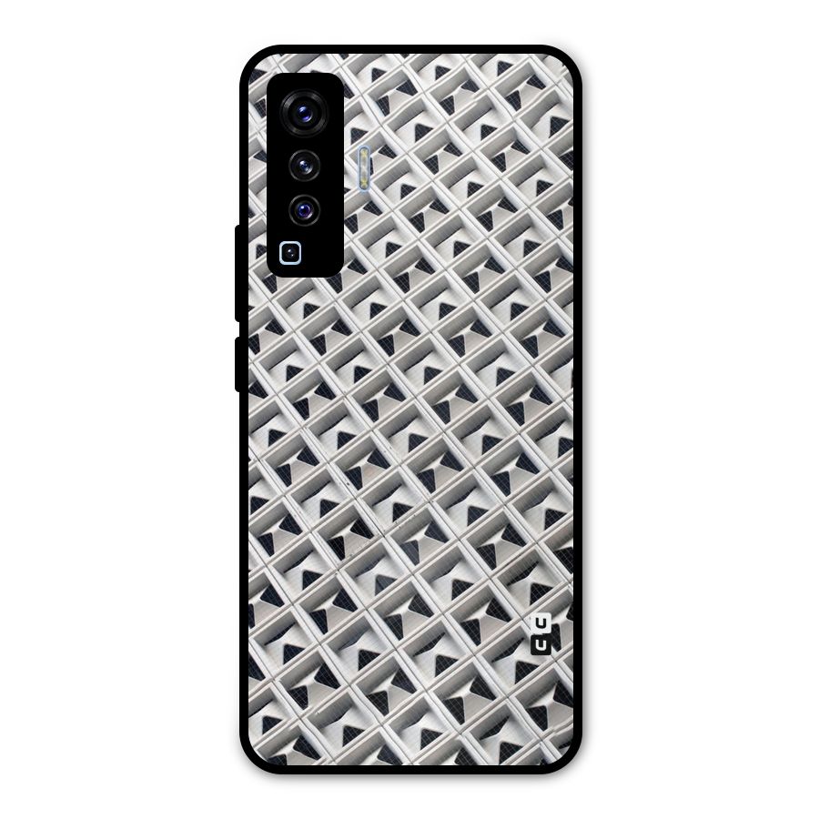 Check White Design Metal Back Case for Vivo X50