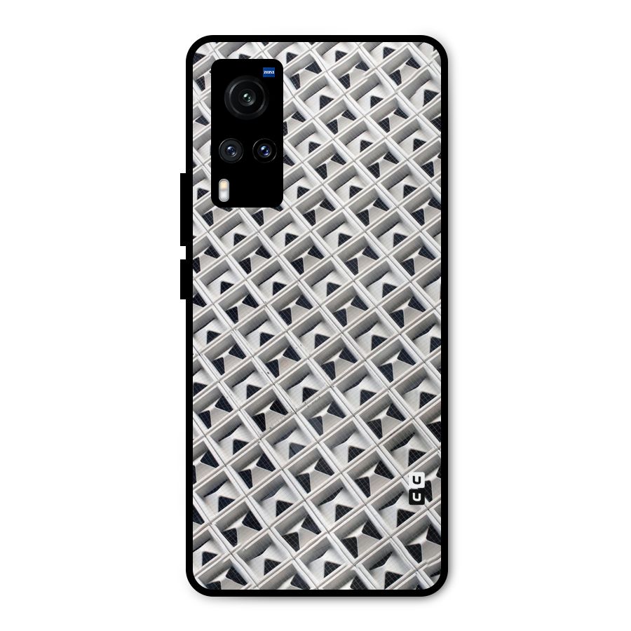 Check White Design Metal Back Case for Vivo X60