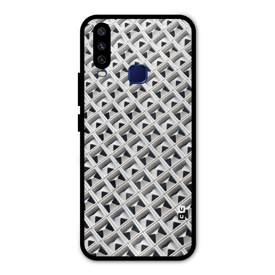 Check White Design Metal Back Case for Vivo Y15