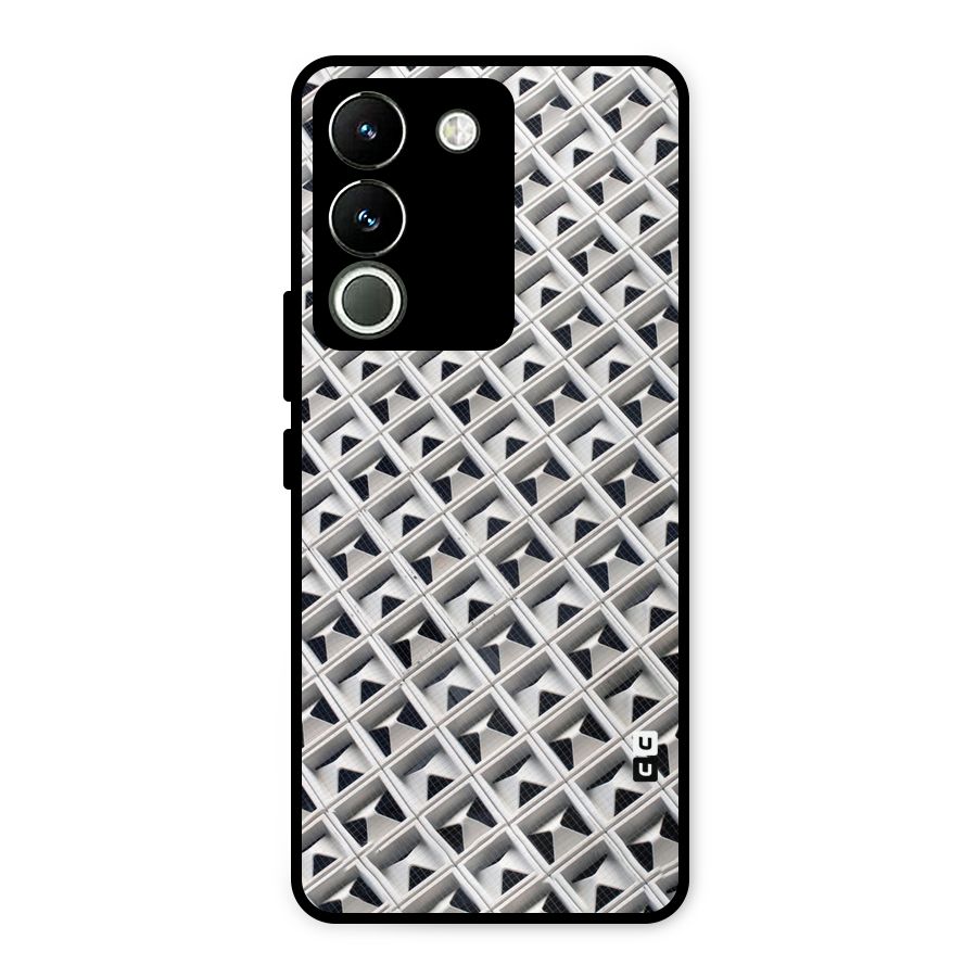 Check White Design Metal Back Case for Vivo Y200