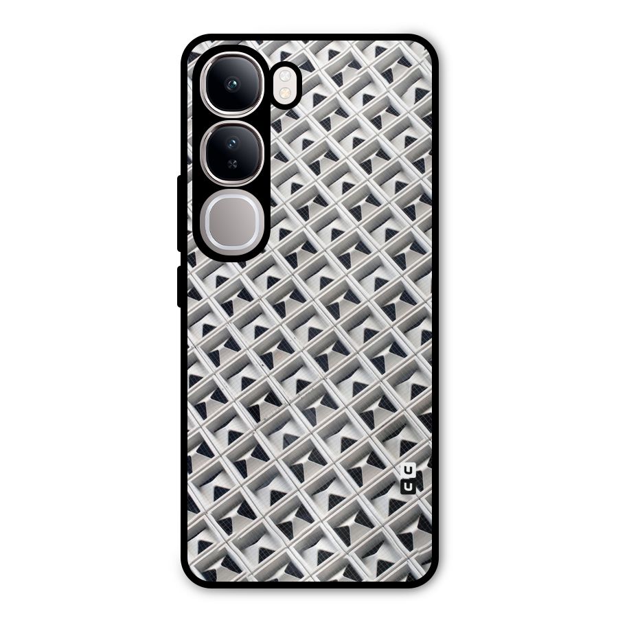 Check White Design Metal Back Case for Vivo Y300