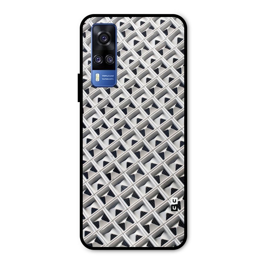 Check White Design Metal Back Case for Vivo Y31