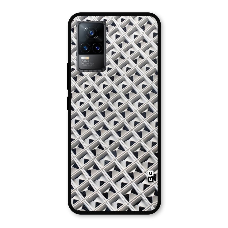 Check White Design Metal Back Case for Vivo Y73