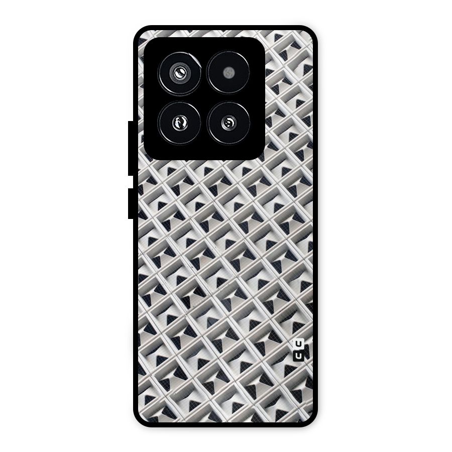 Check White Design Metal Back Case for Xiaomi 14 Pro