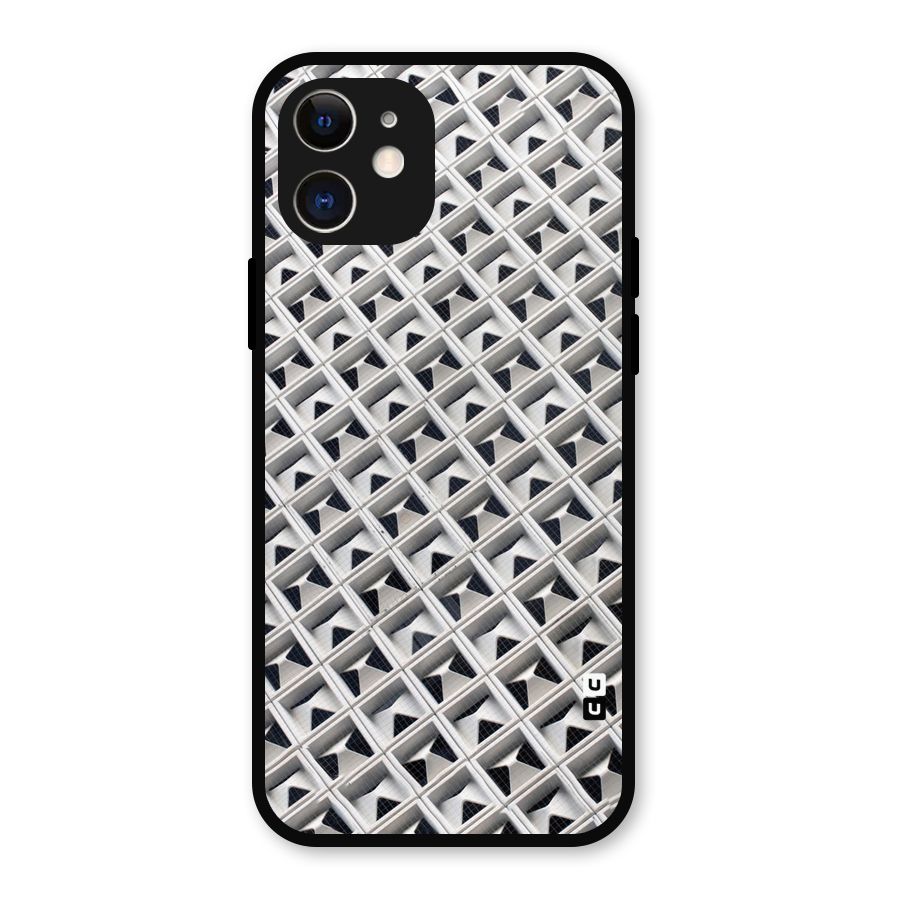 Check White Design Metal Back Case for iPhone 12
