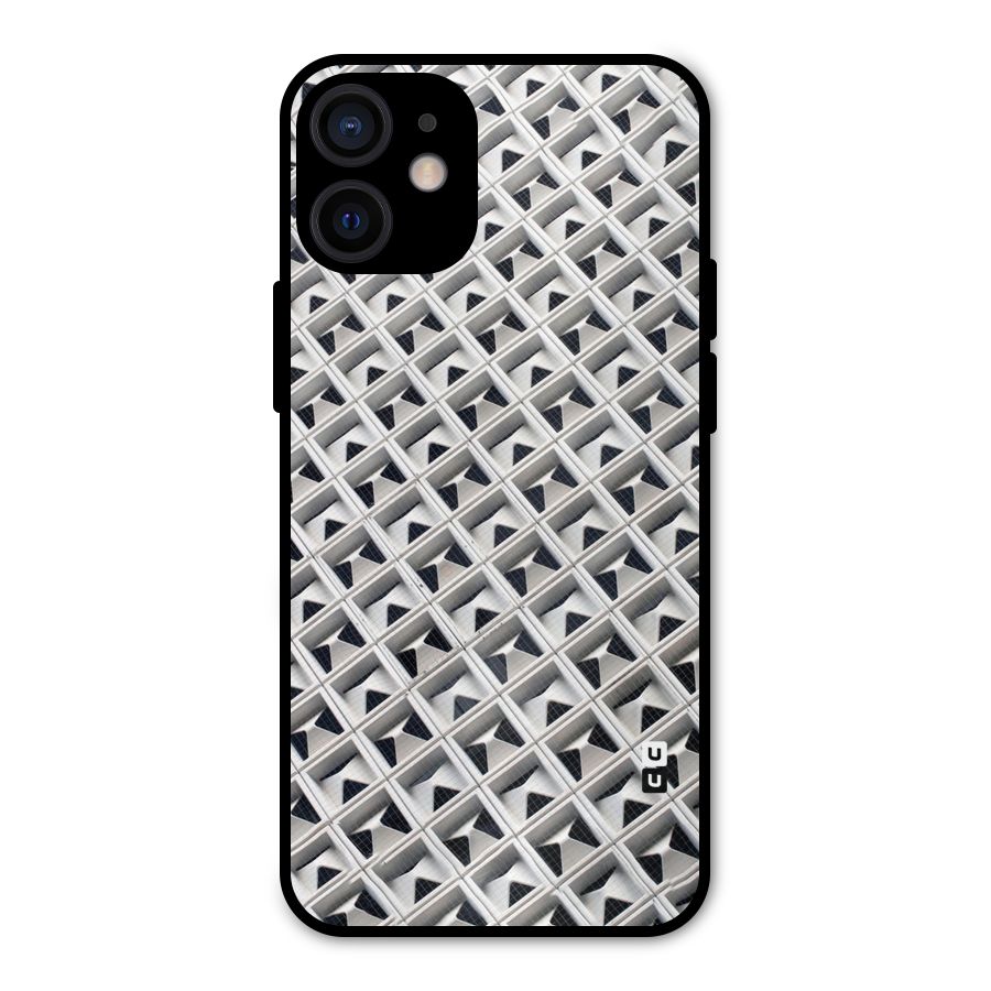 Check White Design Metal Back Case for iPhone 12 Mini