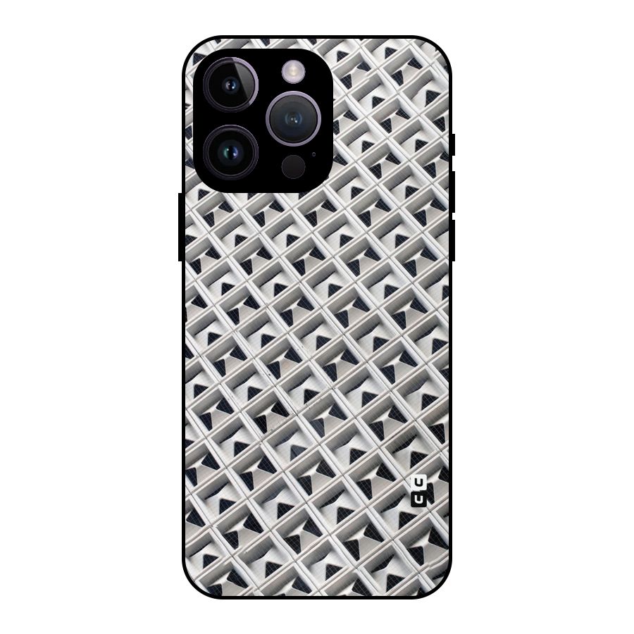 Check White Design Metal Back Case for iPhone 14 Pro Max