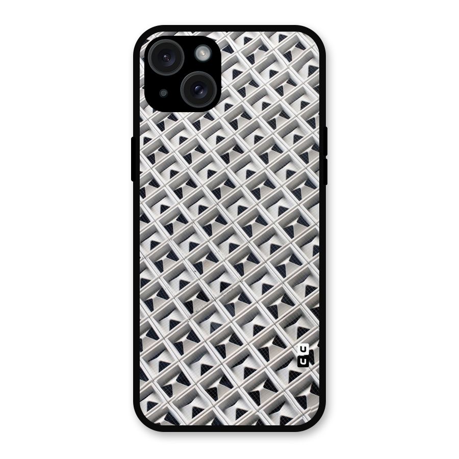 Check White Design Metal Back Case for iPhone 15 Plus