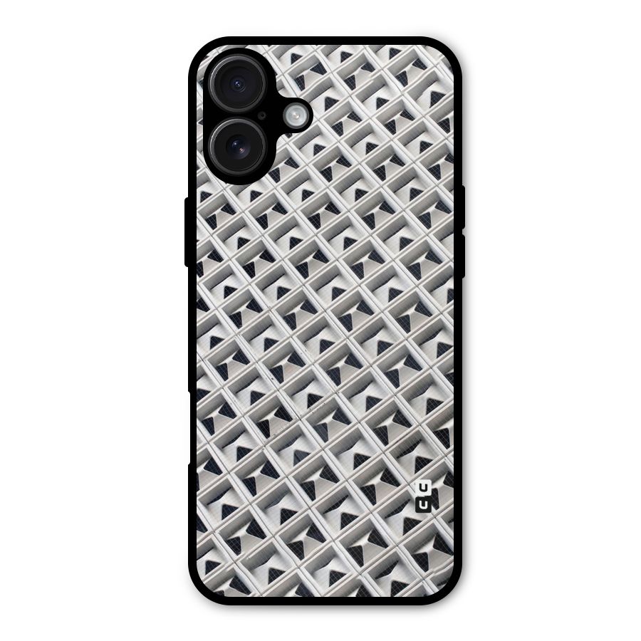 Check White Design Metal Back Case for iPhone 16 Plus