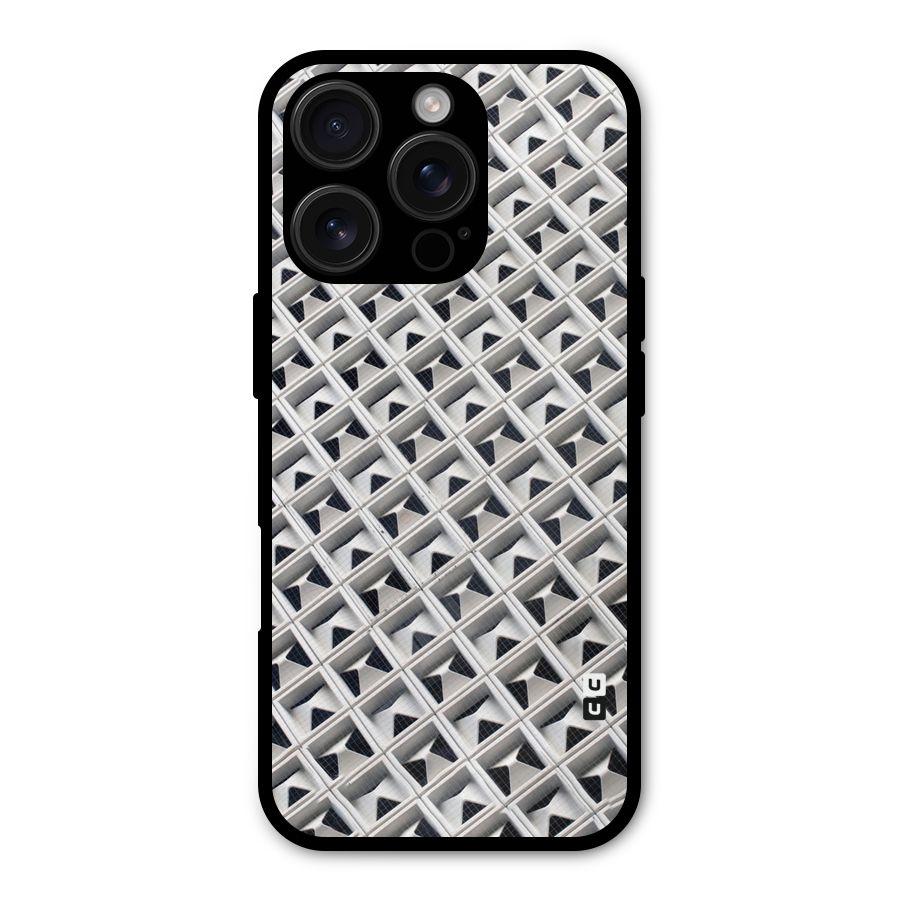 Check White Design Metal Back Case for iPhone 16 Pro