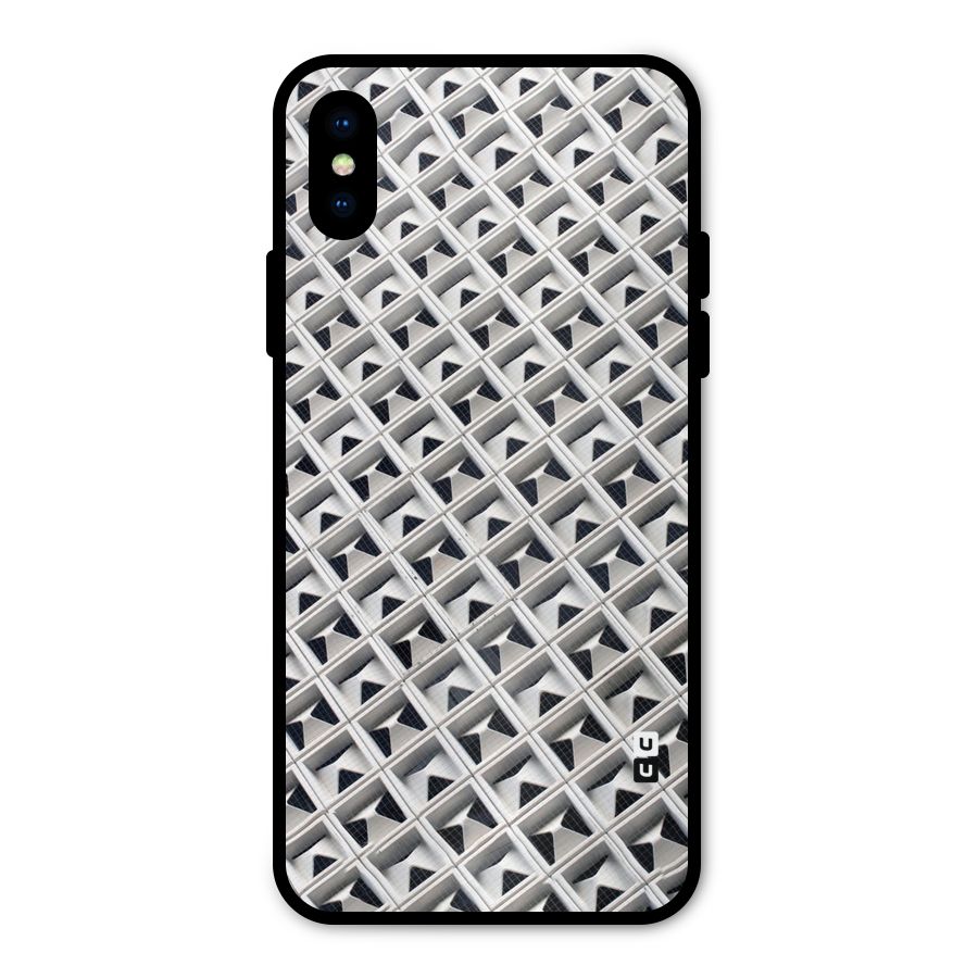 Check White Design Metal Back Case for iPhone X