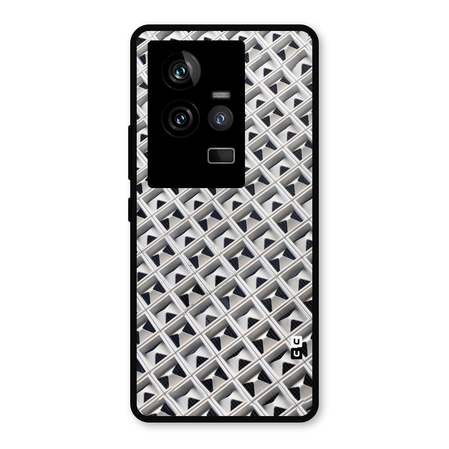 Check White Design Metal Back Case for iQOO 11 5G