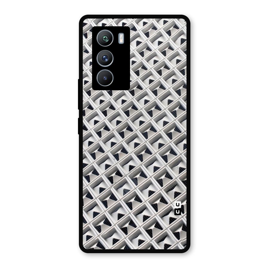 Check White Design Metal Back Case for iQOO 9 SE